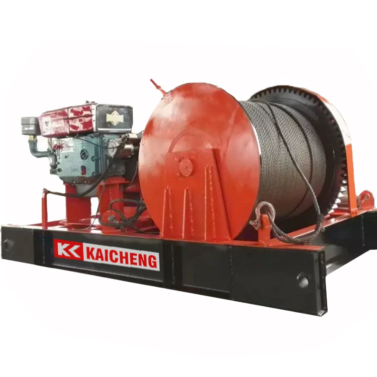 Ultra low price gasoline engine powered winch used for hoisting, pulling and unloading, towing the heavy cargo