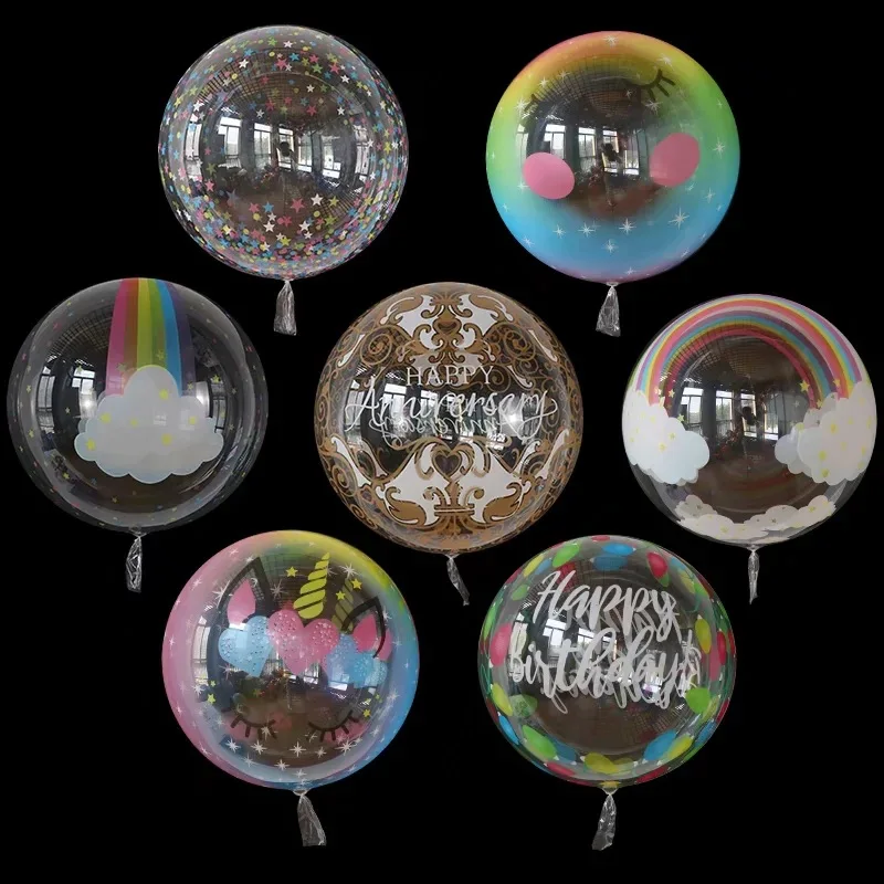Hot Selling Bobo Baron Decorative Balloon Santa Claus Printed Unicorn Balloon Happy Birthday