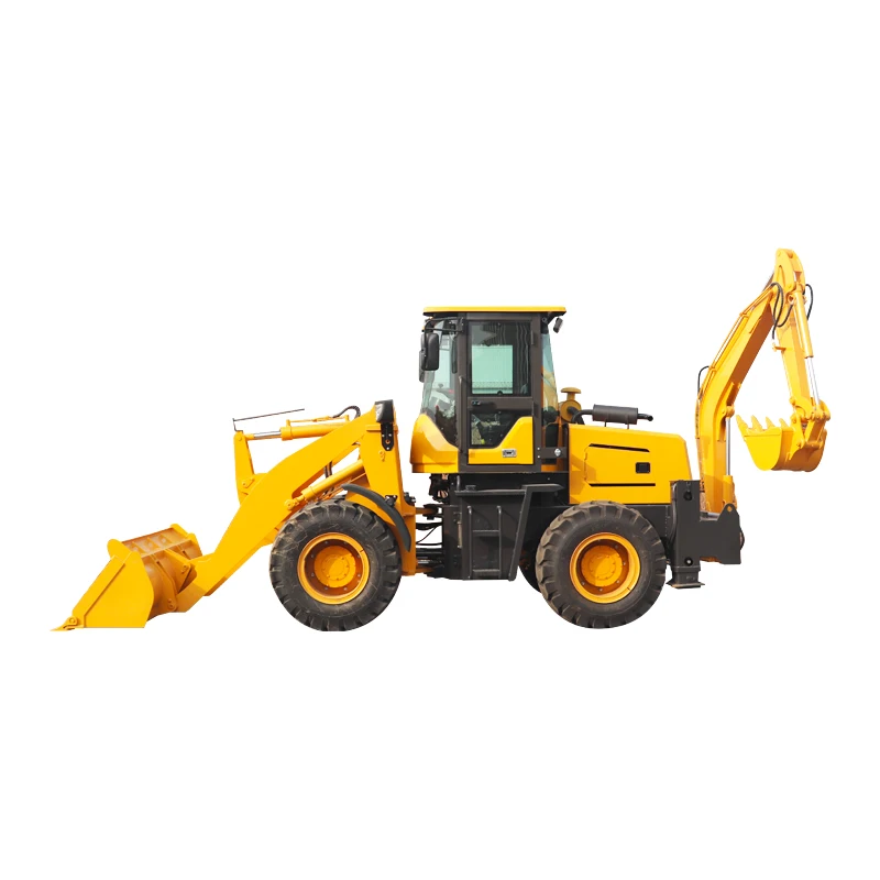 Export large load wheeled backhoe loader 4*4 off-road wheeled backhoe loader with A/C in Central America