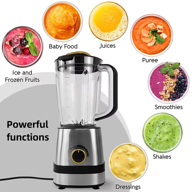 3 in 1 Multi-Purpose Blender Electrical Kitchen Appliances High Speed Commercial Blender