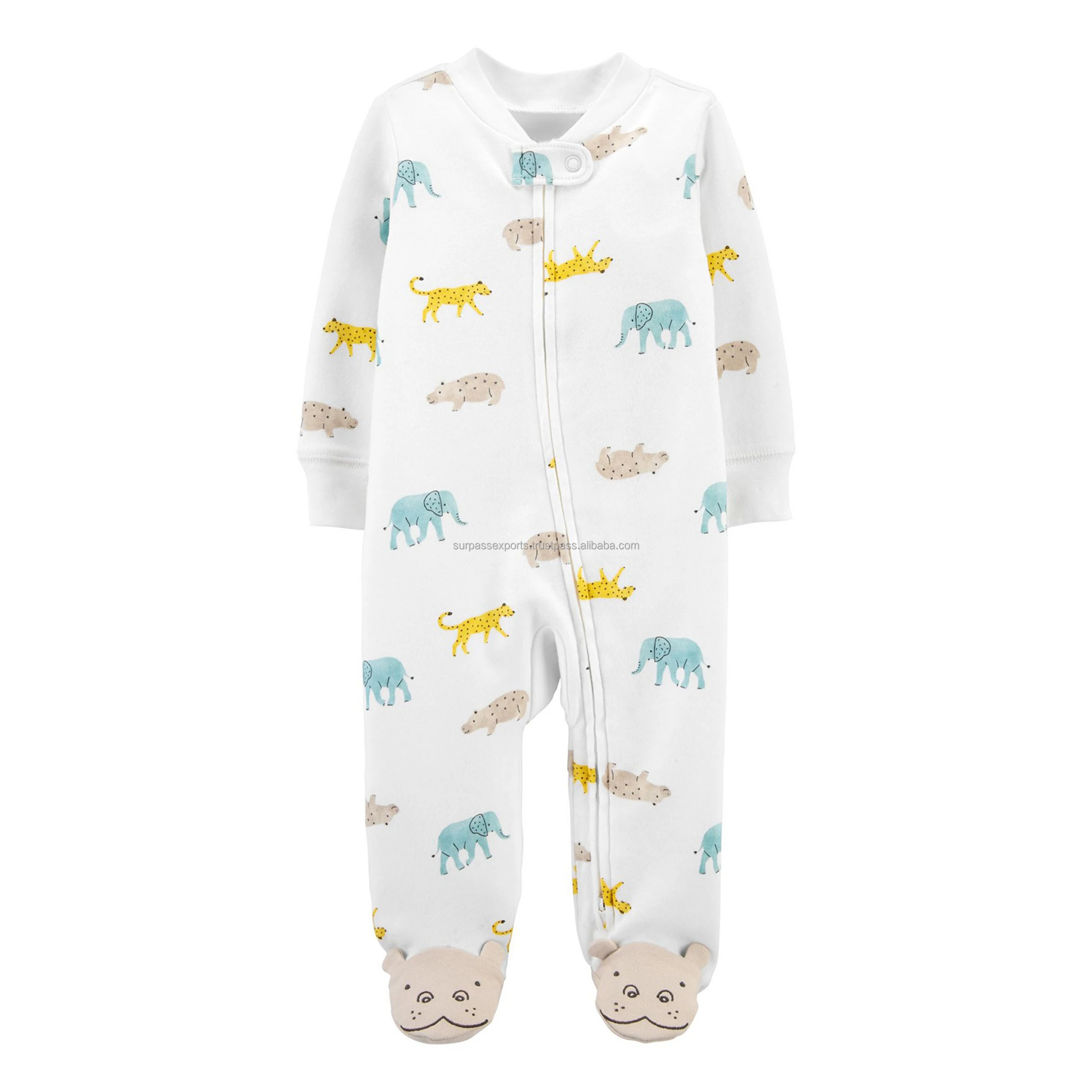 New Arrival Comfortable Baby Sleep Suit with 100 Percent Cotton Fabric Available at Bulk Quantity Kids Body Suits