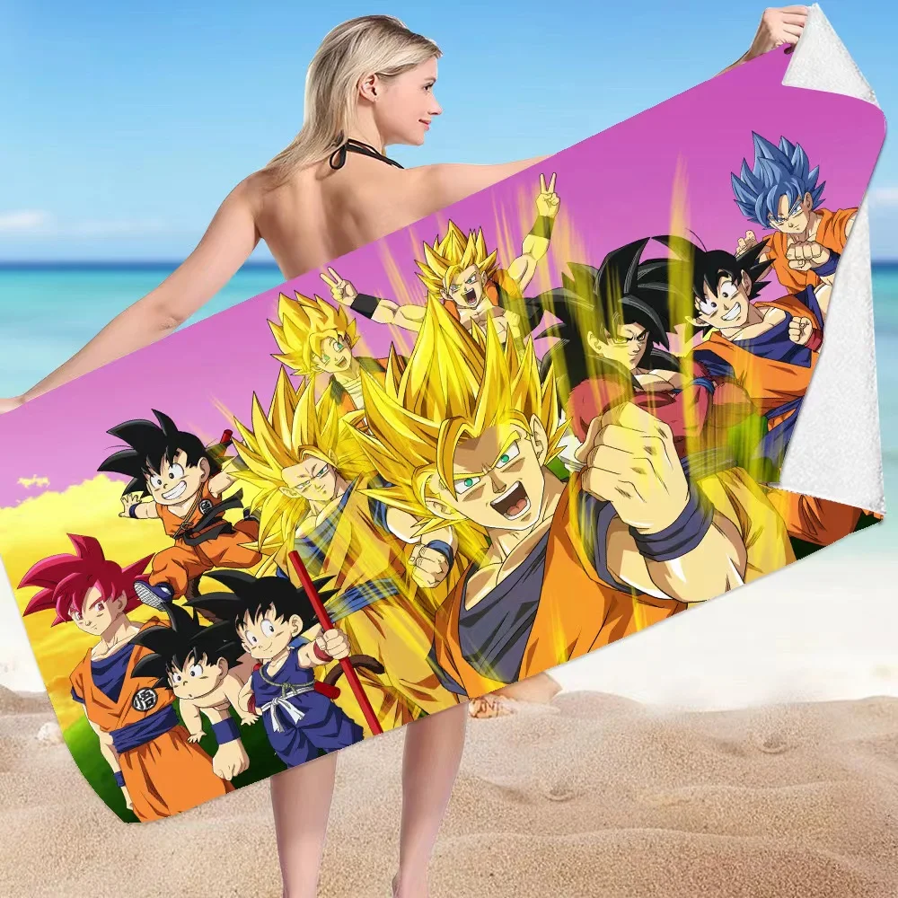 Dragon Balls Uchiha Itachi Beach Towel Cartoon Style Microfiber Anime Towel Multifunctional Square Bath Towel