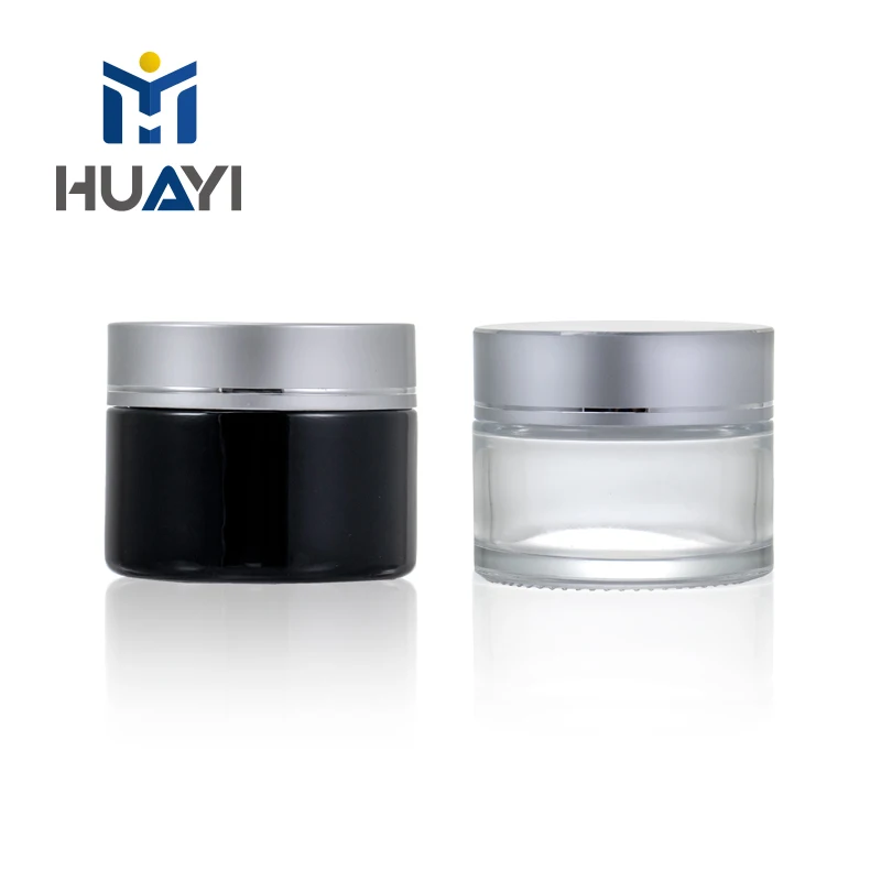 30ml 50ml 100ml Custom Colored Skin Care Screw Type Glass Cosmetic Jar