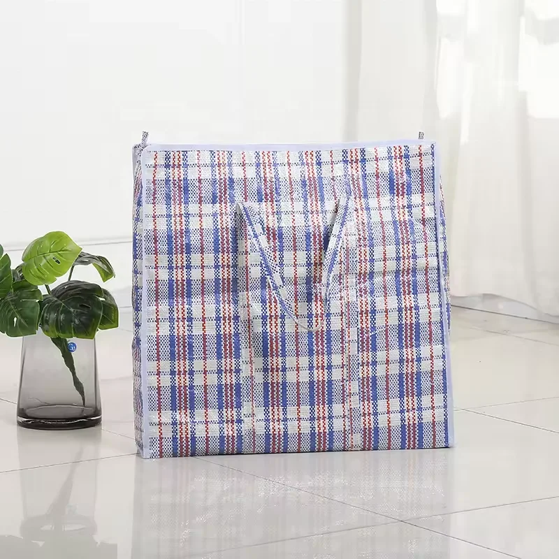 Waterproof Extra Large Capacity Moving Storage Reusable Recycle PP Woven Bags With Zipper For Clothes Quilt