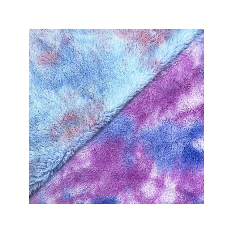 KINGCASON Skin De Cone Tie-dye градиентный цвет пушистый кролик искусственный мех Ткань