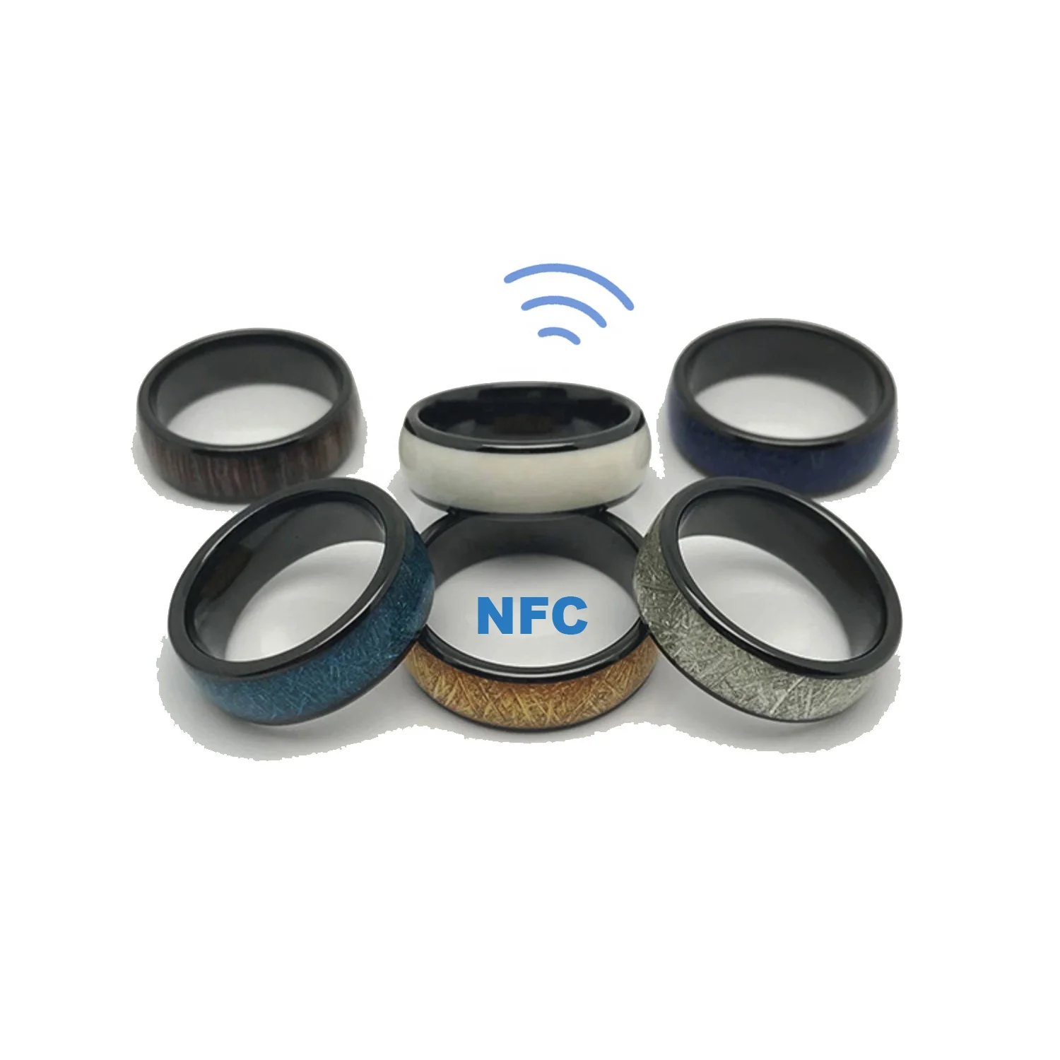CMRFID 125khz T5577 13.56mhz rfid ring rewrite dual chip ceramic antenna magic nfc smart ring for contactless payment