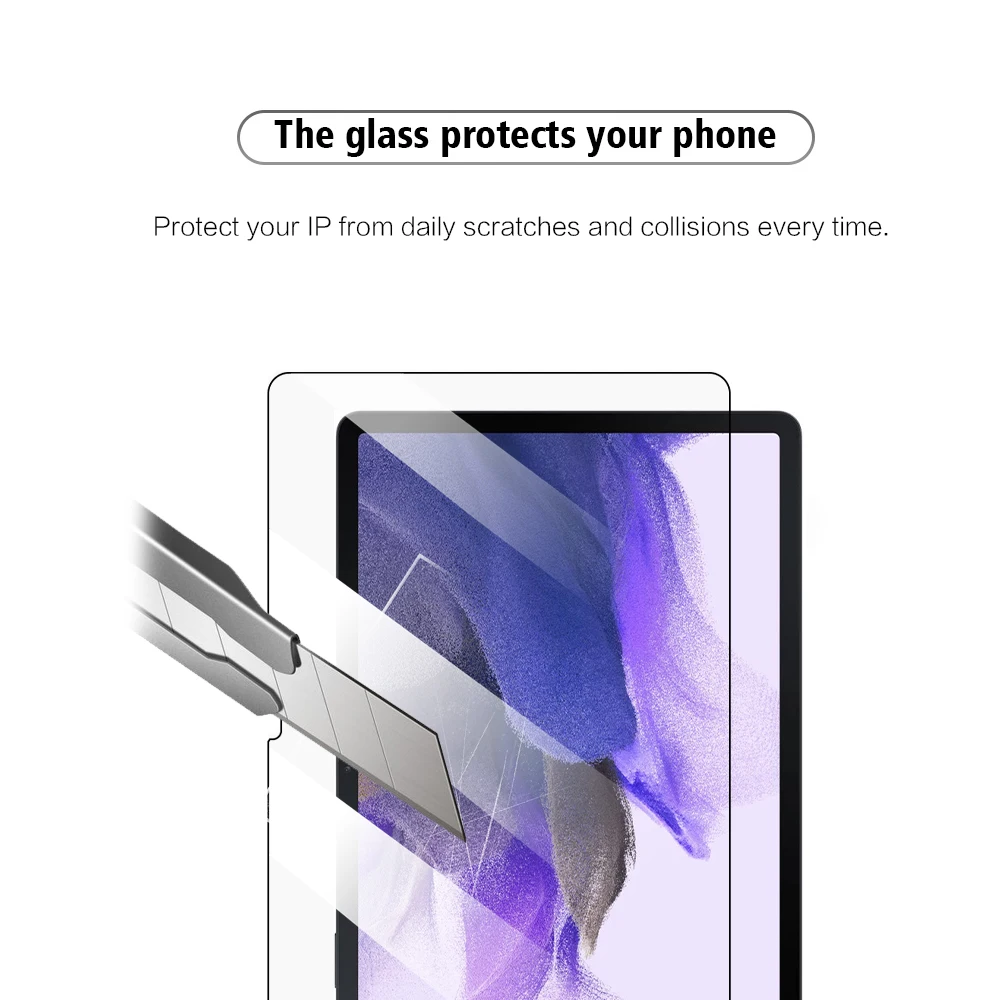 Anti Glare Clear Shockproof tablet Tempered Glass Screen Protector for Samsung Galaxy Tab S8 plus  S7 Plus