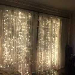 300 LED Window Curtain Lcicle Lights String Fairy Light Wedding Party Home Garden Decorations