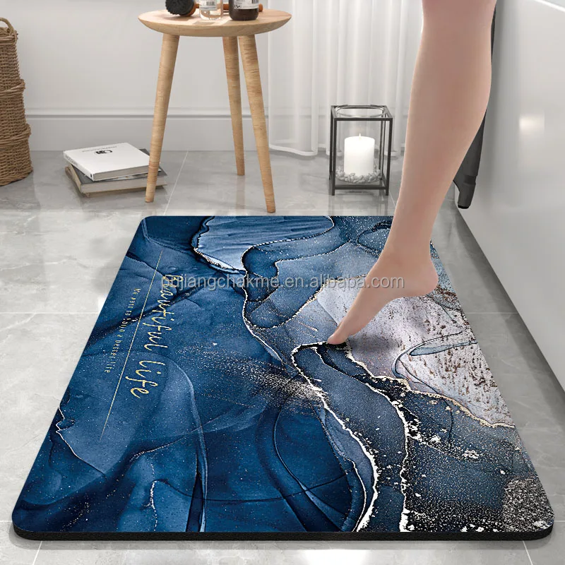 (Chakme) 2 pcs original diatom mud magic floor mat super absorbent diatomite graphite stone bath matt