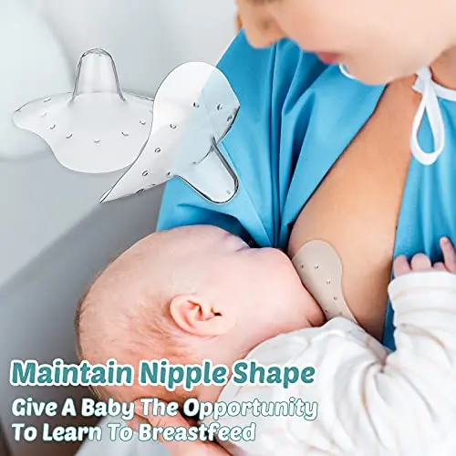 Food Grade Breastfeeding Silicone Nipple Shield with case holder container nipple protector Protection