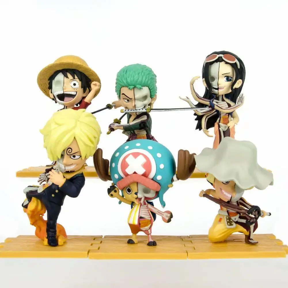 Пластиковые Миниатюрные модели Аниме С 3D-печатью, один кусок, luffy zoro chopper, sanji Robin, фигурка из ПВХ, игрушка для подарков