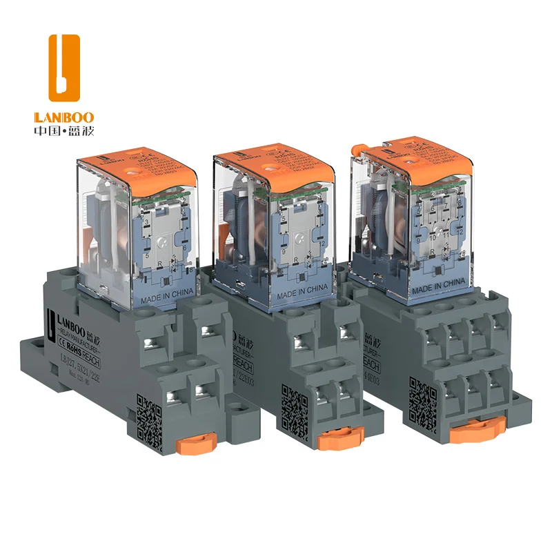 LANBOO 27.5*21mm intermediate relay 230VAC DC12V24V with 8 feet or 14 feet miniature relay