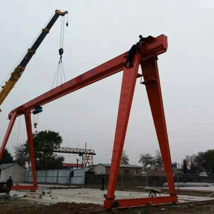 Industrial 30 Ton Single Beam Gantry Crane with Hoist Engine Motor Powered Gearbox Bearing Core Components Construction Industry