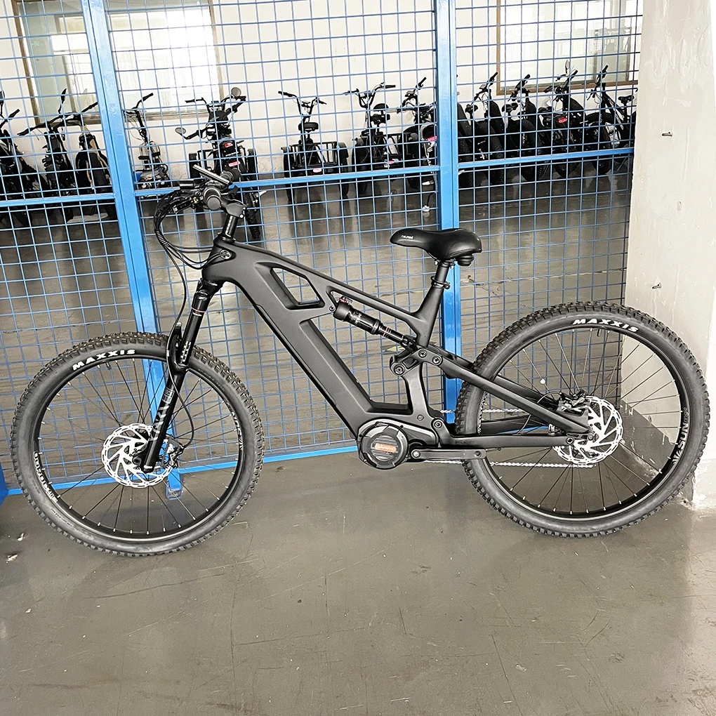 Hot selling carbon fiber electric bicycle 29 inch Bafang M630 mid drive 1000w mountain bike full suspension ebike mtb for sale