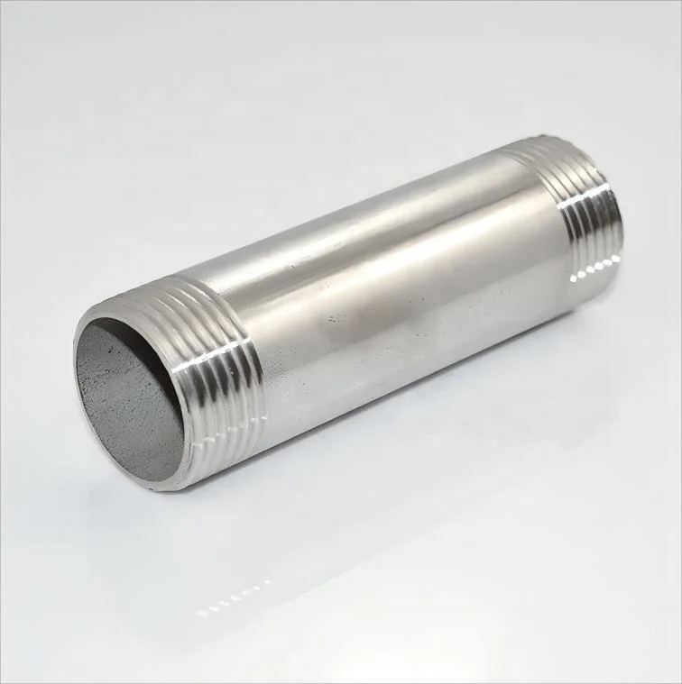 Custom Stainless Steel Pipe Fitting Male Straight Nipple Joint Pipe Connection 304 Stainless Steel Connector Fittings