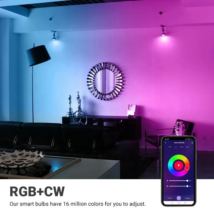  Tuya WIFI LED Bulb MR16 SMD 5.3 Surface Mounted Downlight Square Double Compatible With Amazon Alexa and Google