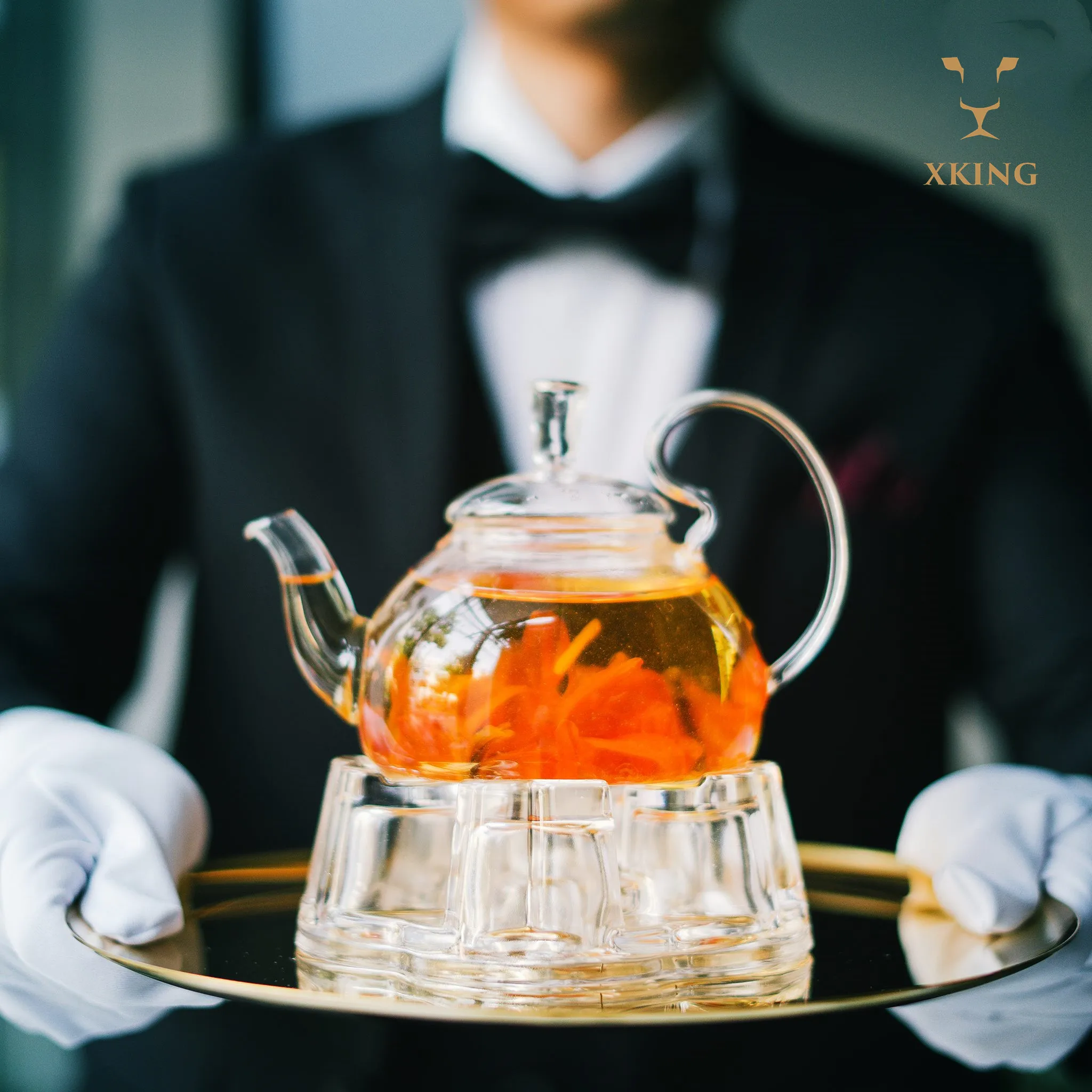 20oz High borosilicate single layer glass teapot can be directly on the fire  meet LFGB