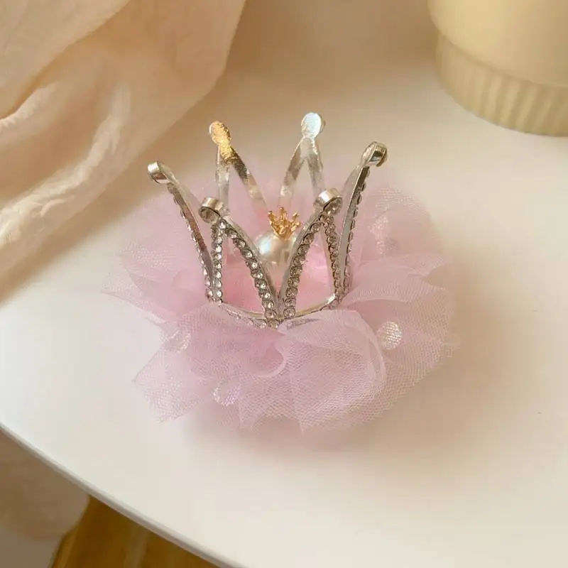 K&W  New Hot Selling Mesh Crown Girls Hair Clips Party Hair Accessories Hairgrips Children Girl Hair Clips Tiara