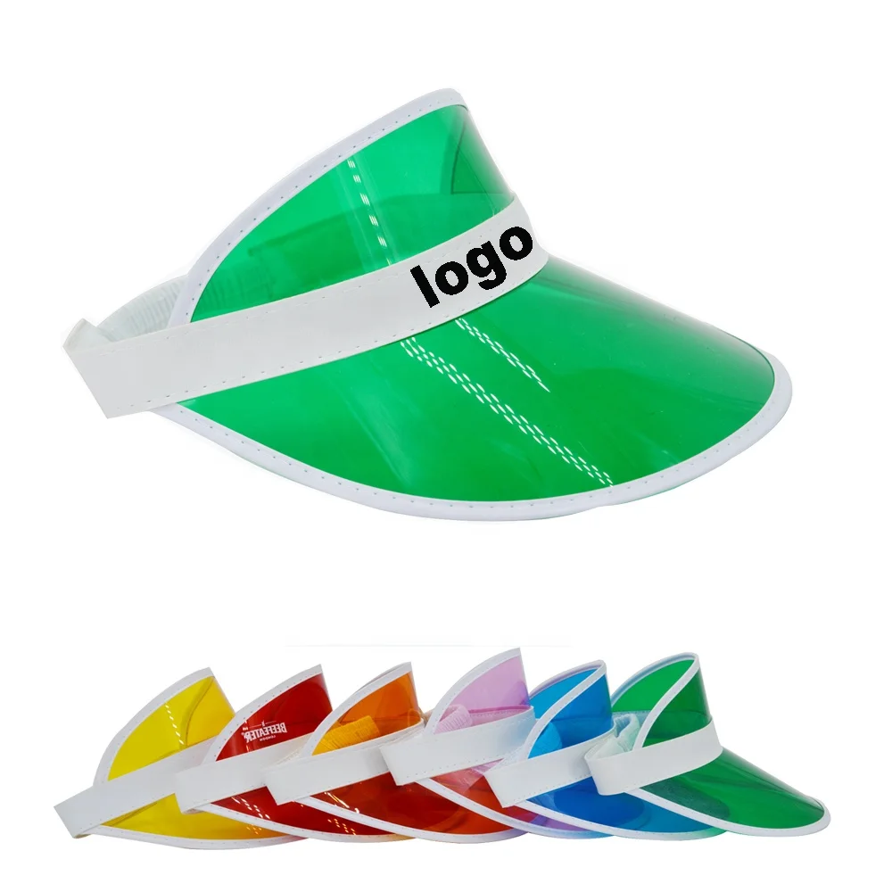 Fashion awesome Plain Simple Summer Fashion UV Green Plastic Sun Visor Cap