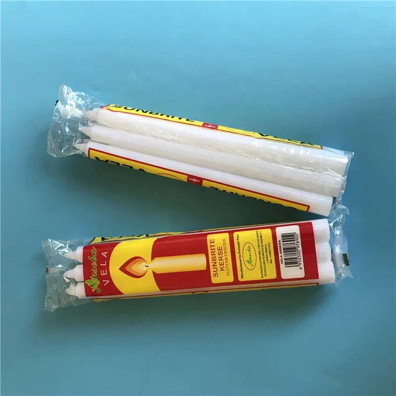 No tears and no smoke White fluted Candle  to Angola market