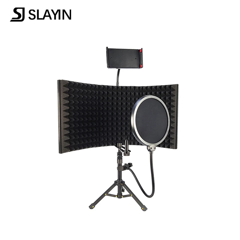 High Cost-effective microphone isolation shield studio recording son  studio sound absorber recording foam panel shield