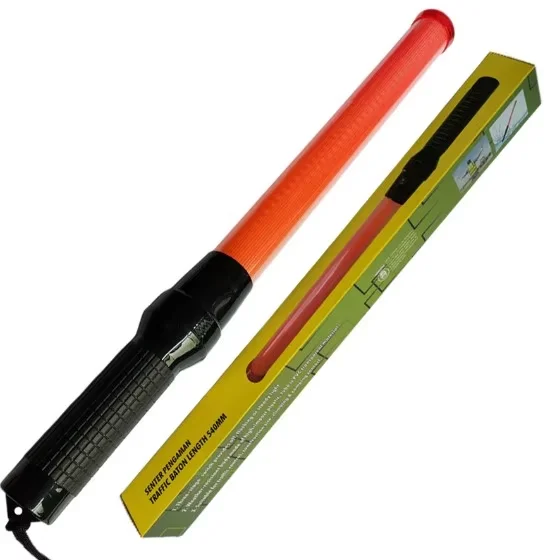 Traffic Baton Light 3 Flashing Modes Battery Operated LED Signal Traffic Safety Baton Wand for Parking Traffic warning