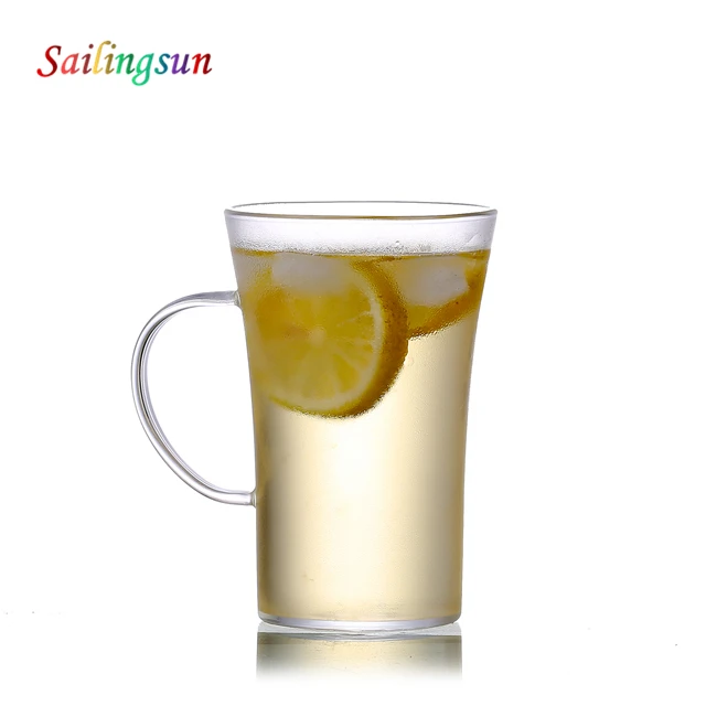 Dishwasher custom fancy with handle thermo glass hot juice coffee mug