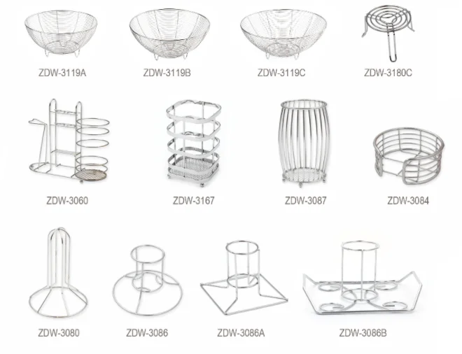 Utility anticorrosion metal wire kitchen utensil basket fruit storage shelf