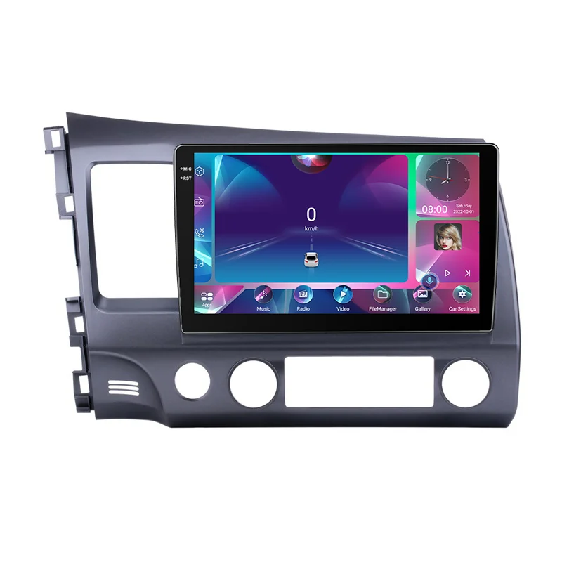 10 Inch Double Din Android IPS Touch Screen Car Stereo Radio 8 core Navigation Mirror Link for Honda Civic 2006-2011 4g lte