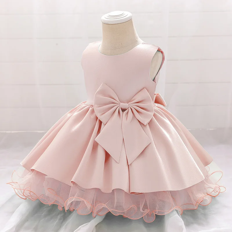 GH06  Boutique Lovely Sleeveless Little Infant Dress 2 Year Old Baby Girl Lace Beautiful A-lined Dress