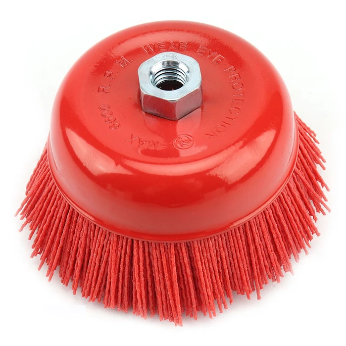Pexmientas Removal Rust Corrosion Paint Nylon Filament Abrasive Wire Brush Wheel Cup Brush