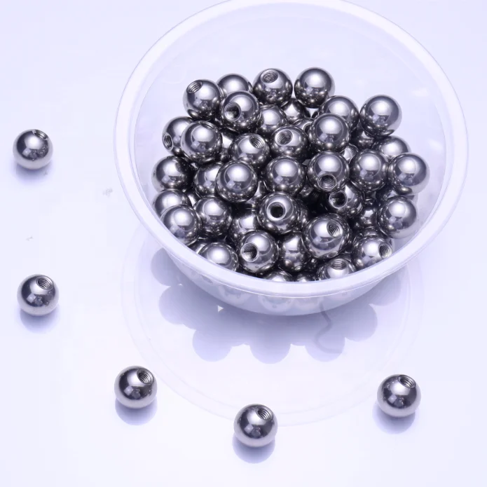 custom size titanium piercing ball titanium threaded balls titanium beads
