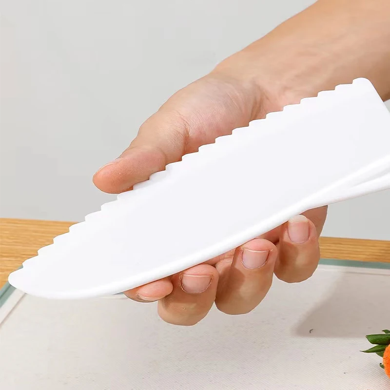 BPA free Kitchen Cake Knife Kids Gift 3PCS Plastic Safe Knife Set For Child For Cutting Fruit Vegetables