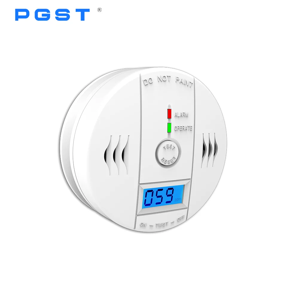 PGST Customized Digital Co Detector CE EN50291 Smoke and Carbon Monoxide Detector Alarm Rohs Carbon Monoxide Detectors