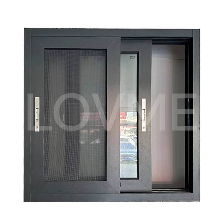 Professional Hurricane Design European Standard Custom Double Glass Aluminum Ultra-Narrow Frame Fixed Sliding Window