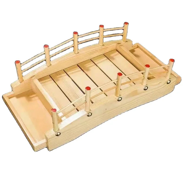 Wholesale Factory Direct Sell Handmade Bamboo Crafts Bamboo Wooden Sushi Bridge Wood Sushi Tools for Reataurants Hotelsushitoool