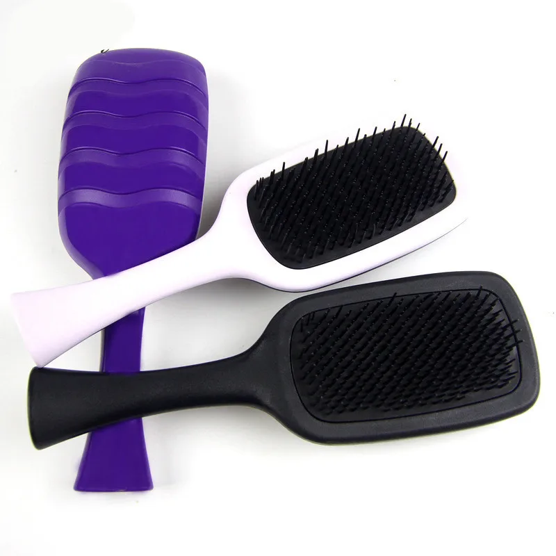 Factory direct supply plastic hairdressing comb square water corrugated anti-knot large plate comb