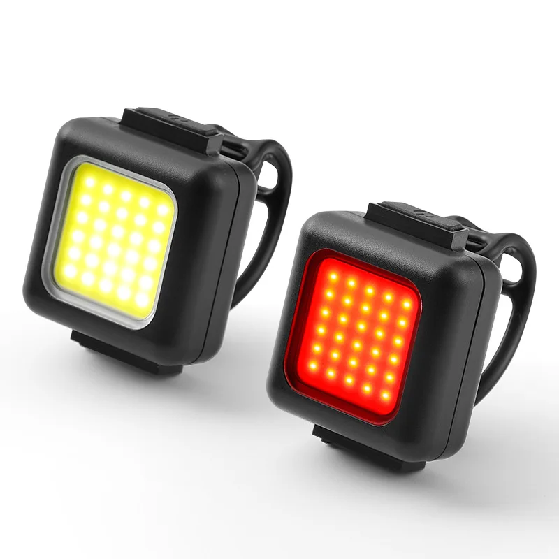 3 Light Mode USB Rechargeable Warning Lamp Bike Front Headlight Rear Lamp 130/80LM 150mAh LED Bicycle Light Set