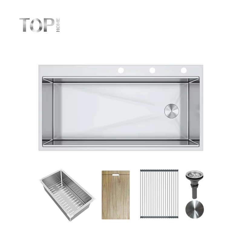 Нержавеющая Сталь Многофункциональная ручная работа раковина профессиональная кухонная