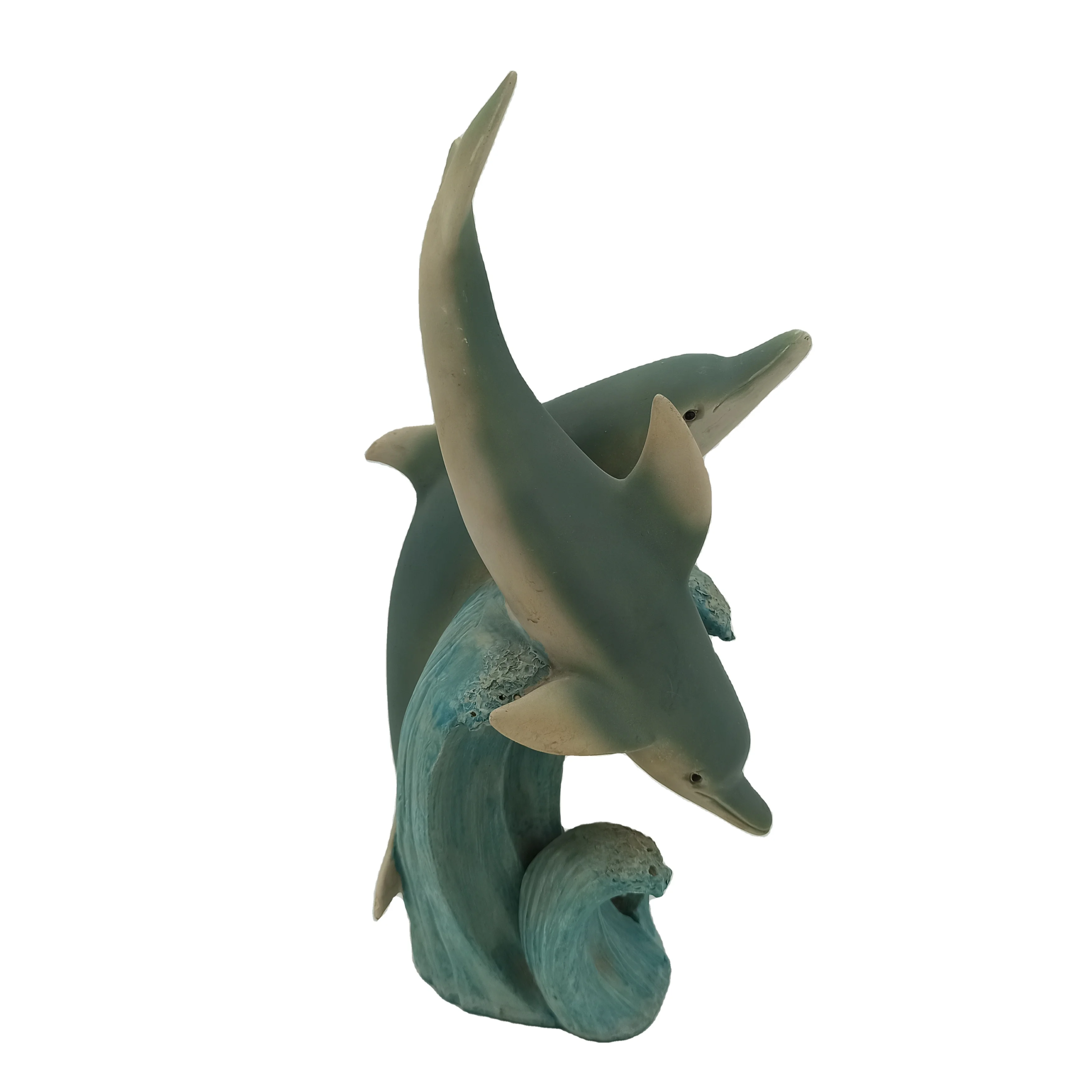 Customized Resin Craft Submarine Dolphin Ornament Aquarium Decor World Animal Home Decoration Nautical FUJ Grey White Figurine