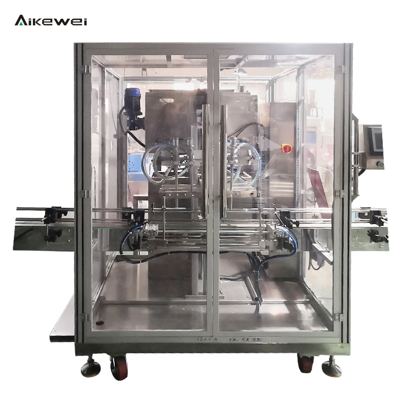 fully automatic piston type double row filling machine, easy to operate accurate