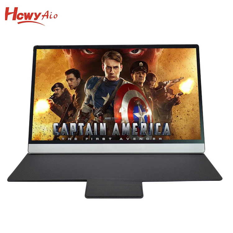 New 15.6inch Sliver Full Metal Case 4K IPS Panel Portable Monitor with 3000mA Battery