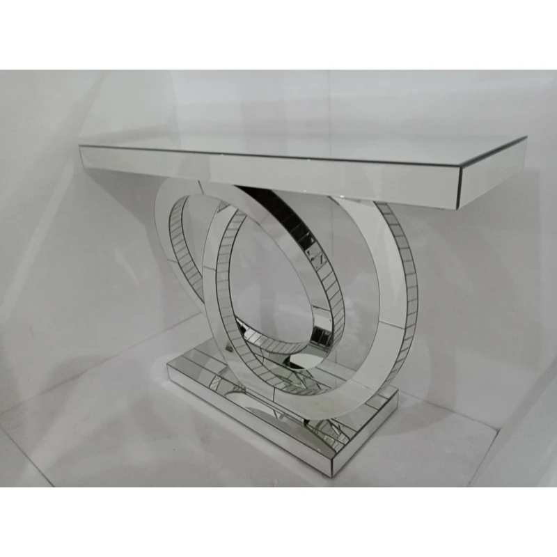 
Modern mirrored console table furniture glass console table decor 