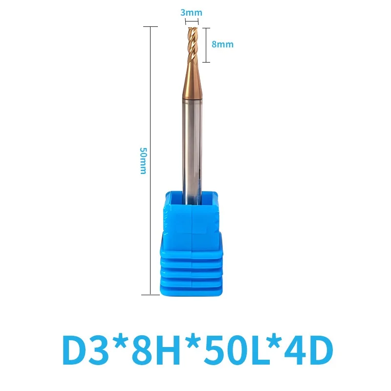 hrc58 Tungsten end mill Cutter 4T carbide nano-coating with high hardness 3mm cutter CNC milling cutter for Stainless steel/Mold