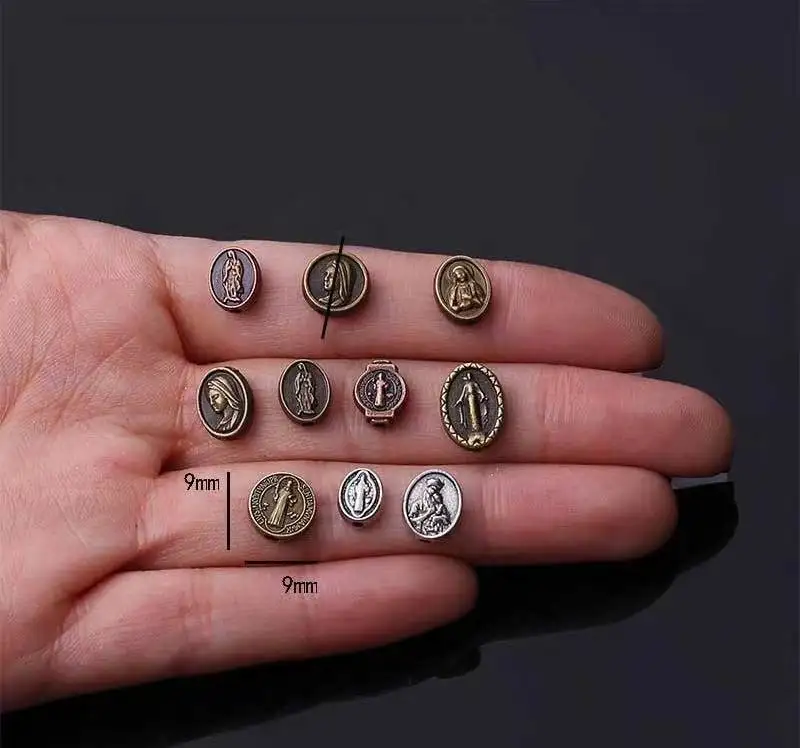 Многие виды дизайнерских католических религиозных браслетов из сплава металлические бусины для Розария