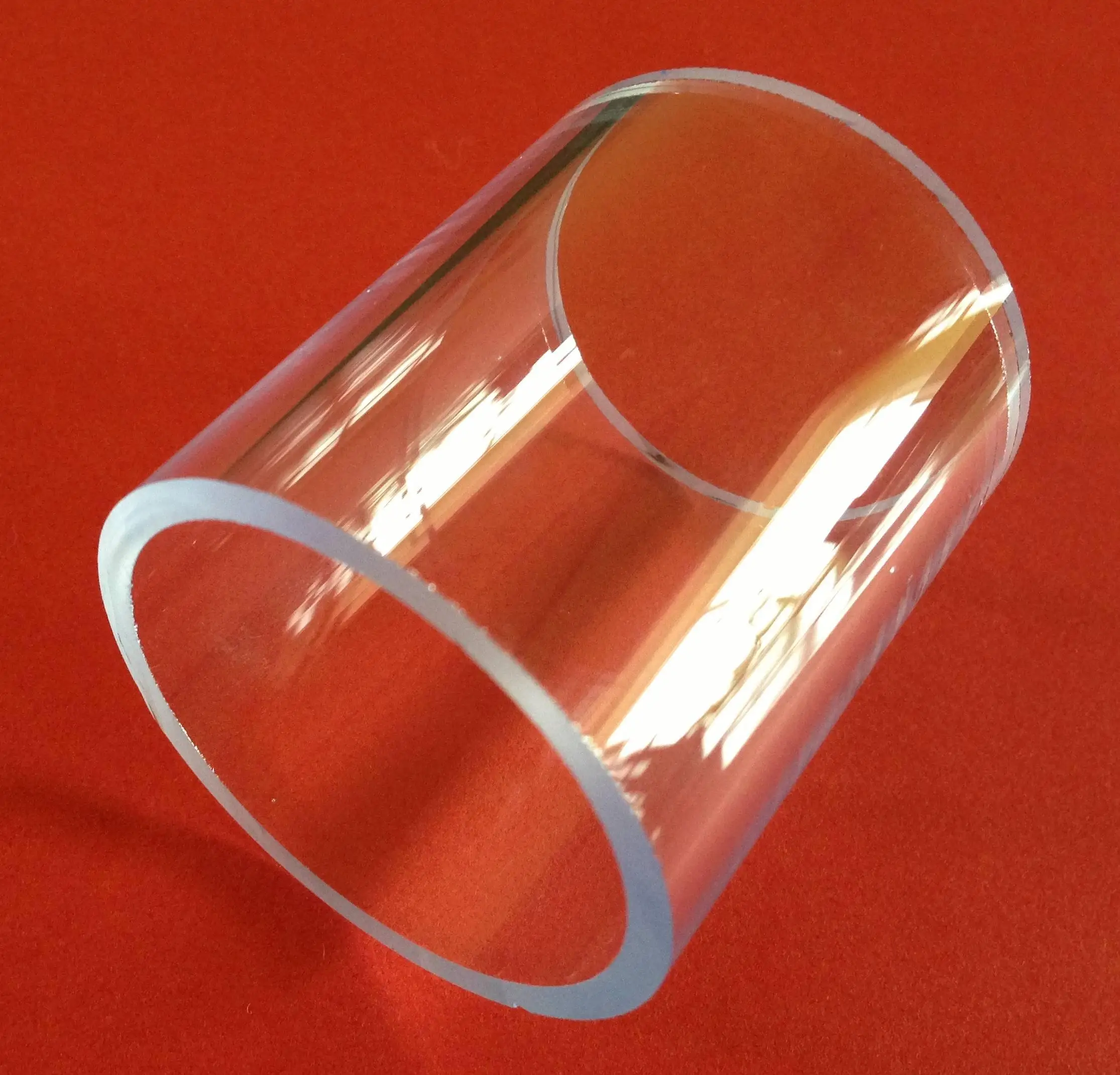 Fused Silica quartz tube  with round bottom flame