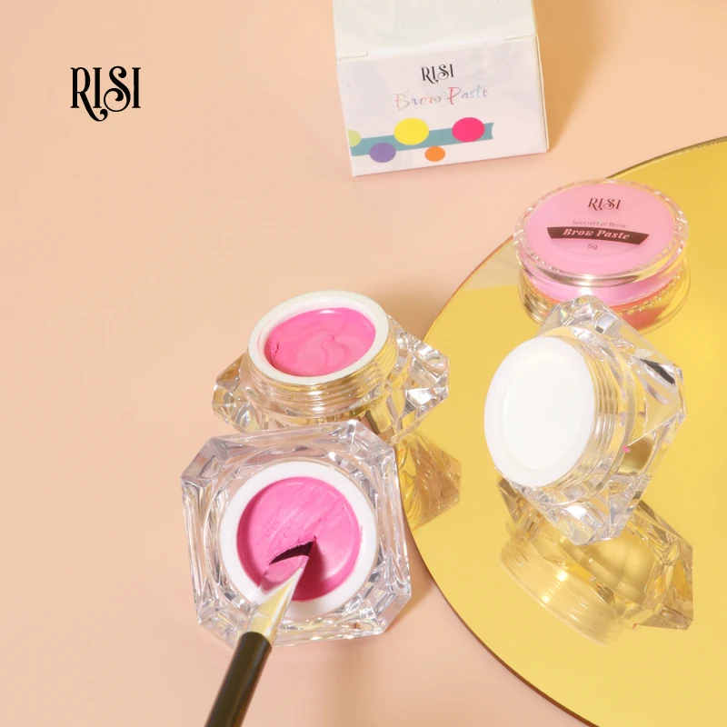 Risi Cream for Skin Care Pink and White Paste Brows Mapping String for Eyebrow Shape Brow Dye