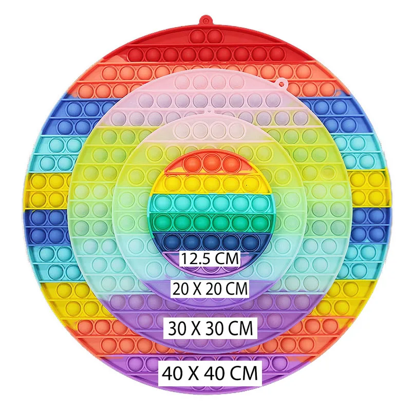 
Push Austism Silicone Stress Reliever Toy Squeeze Square Cube Pop Fidget Toy Bubble 