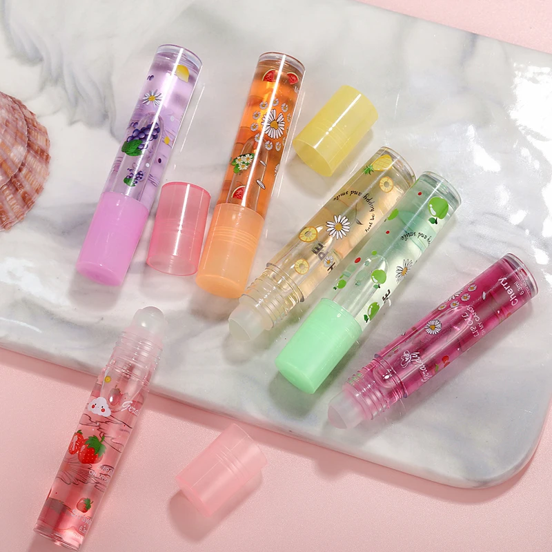 Fruit Lip Gloss Little Flower Daisy Transparent Colorless Lip Oil Lipstick Moisturizing Hydrating Lip Care