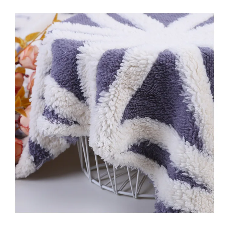 100% полиэстер, оптовая продажа, жаккардовая односторонняя фланелевая многофункциональная ткань для домашнего одеяла